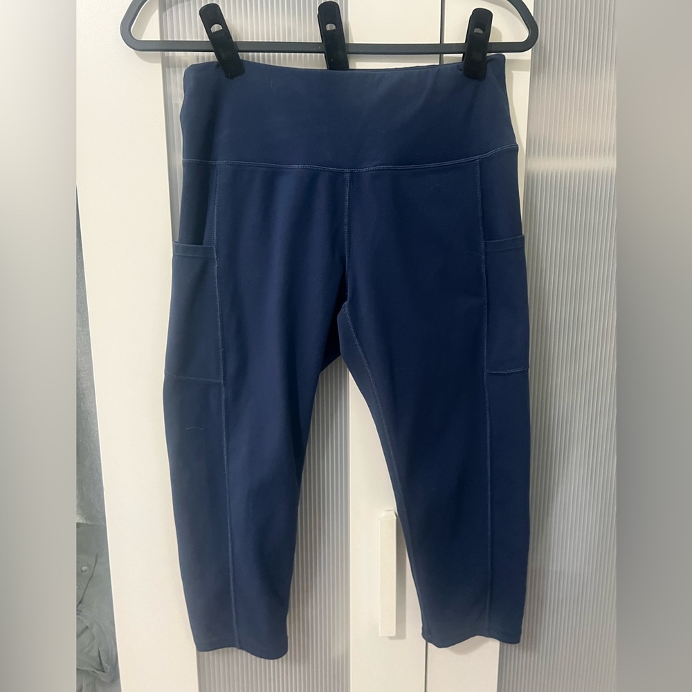 Navy High-Rise Pocket Leggings
